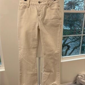 Frame Denim Women's Straight Leg Beige Jeans